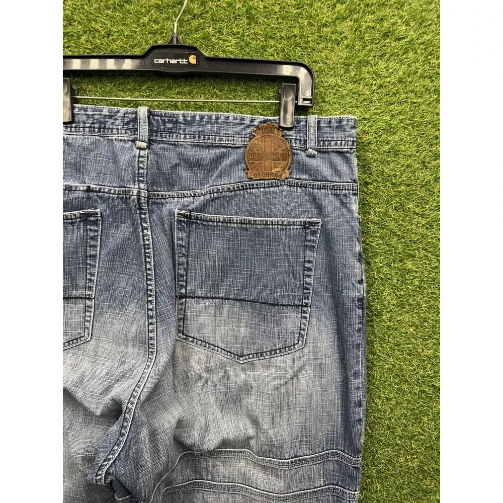 Akdmks Jeans Mens 42 Wide Leg Y2K Blue Fade Transatlantic Task Force RN0109964